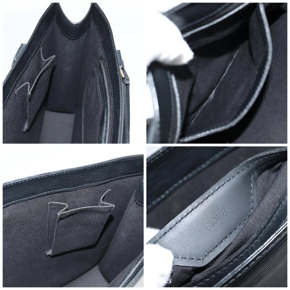 LOUIS VUITTON Epi Sac Plat PM Hand Bag Black M58658 LV Auth 141997V - Picture 16 of 16